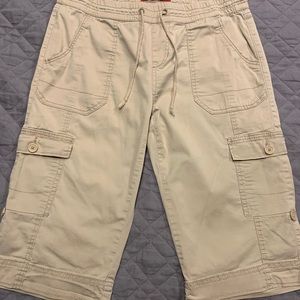 Juniors L Union Bay Khaki Cargo Bermudas